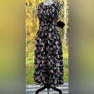 Nautica Black Floral Dress